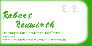 robert neuwirth business card